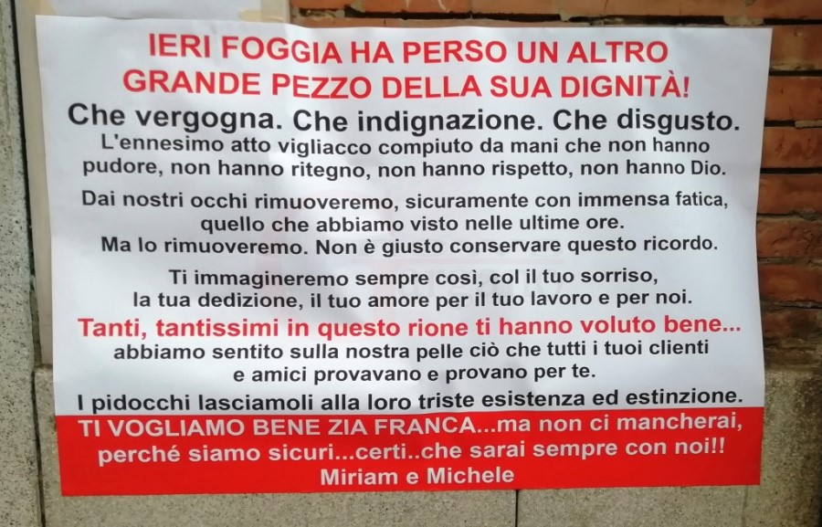 Foggia Omicidio tabbaccaiaFrancaMarasco viaMarchesedeRosa 28ago2023 nipoti