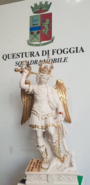 statua San Michele a Squadra Mobile FG 22 dic 2018