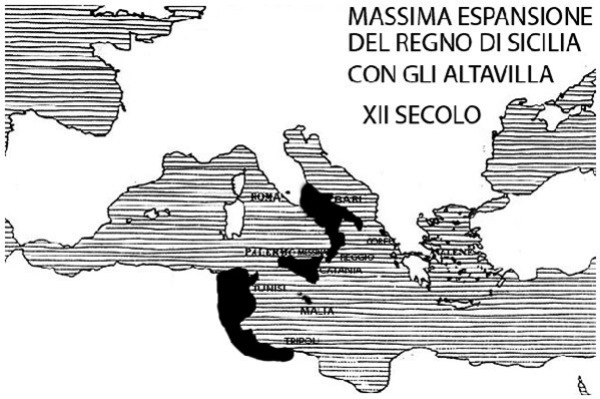 Regno Due Sicilie max espansione con Altavilla